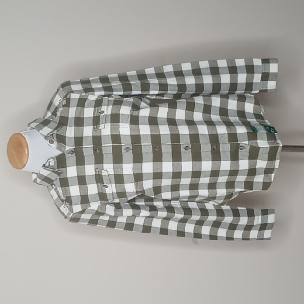 Men's olive Button Down Shirt- Aventura. Standard Fit Size Small